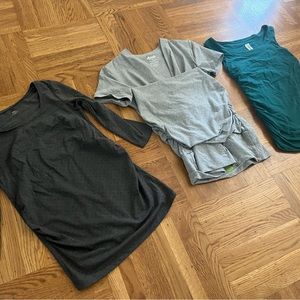 3 Maternity shirts top blouses S pregnancy tees